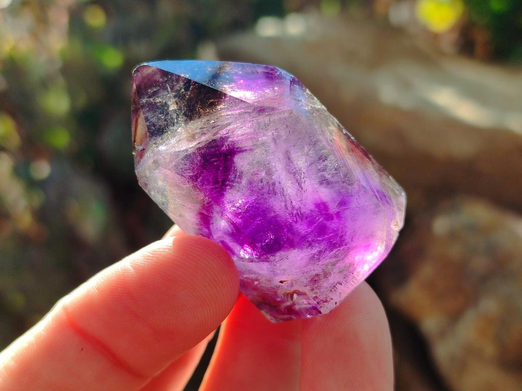 Polished Amethyst Window Crystals x 20 From Akansobe, Madagascar - Toprock Gemstones and Minerals 