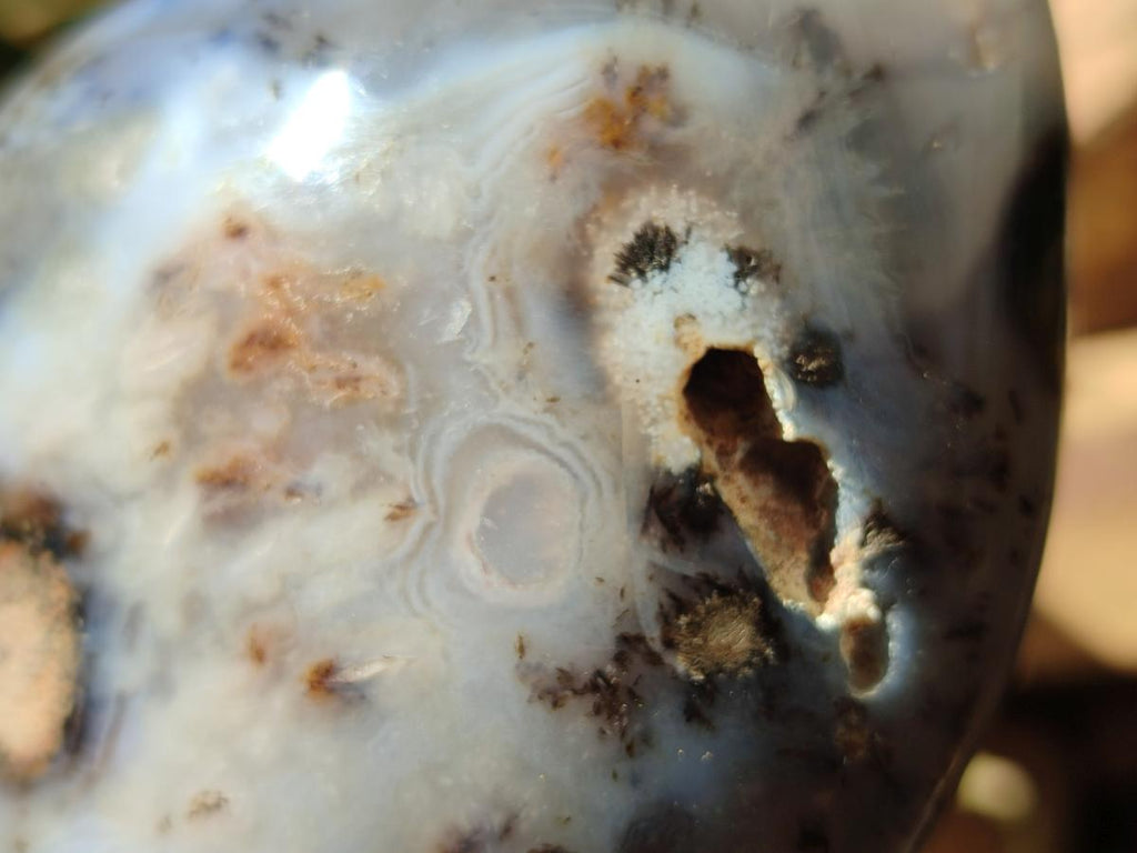 Polished Dendritic Agate Standing Free Forms x 2 From Moralambo, Madagascar - Toprock Gemstones and Minerals 