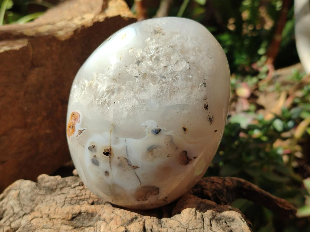 Polished Dendritic Agate Standing Free Forms x 2 From Moralambo, Madagascar - Toprock Gemstones and Minerals 