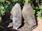 Natural XL Smokey Quartz Crystals with Hyalite Opal x 2 From Erongo, Namibia - Toprock Gemstones and Minerals 