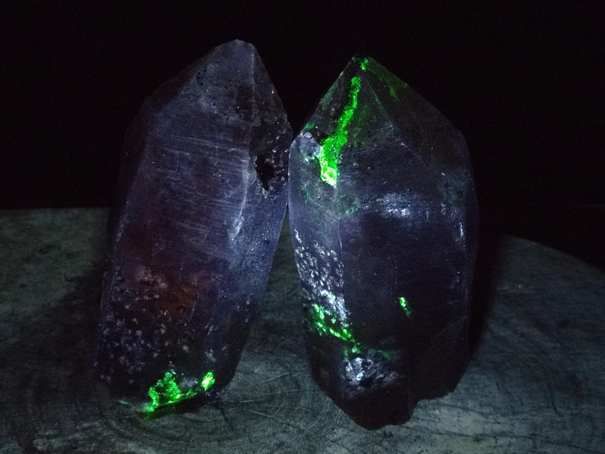 Natural XL Smokey Quartz Crystals with Hyalite Opal x 2 From Erongo, Namibia - Toprock Gemstones and Minerals 