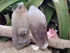 Natural XL Smokey Quartz Crystals with Hyalite Opal x 2 From Erongo, Namibia - Toprock Gemstones and Minerals 