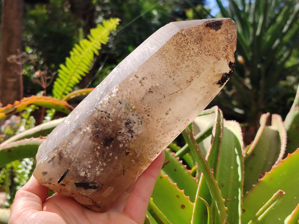 Natural XL Smokey Quartz Crystals with Hyalite Opal x 2 From Erongo, Namibia - Toprock Gemstones and Minerals 