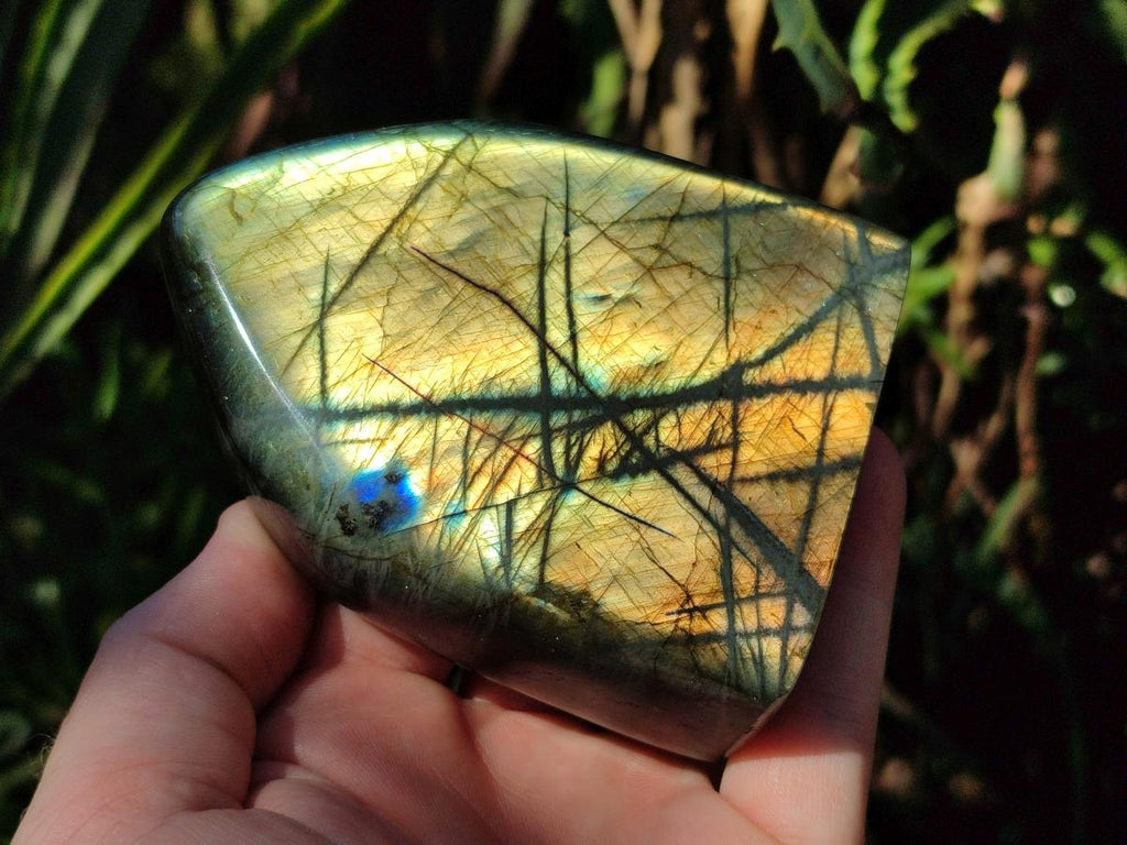 Polished Labradorite Standing Free Forms x 3 From Madagascar - Toprock Gemstones and Minerals 