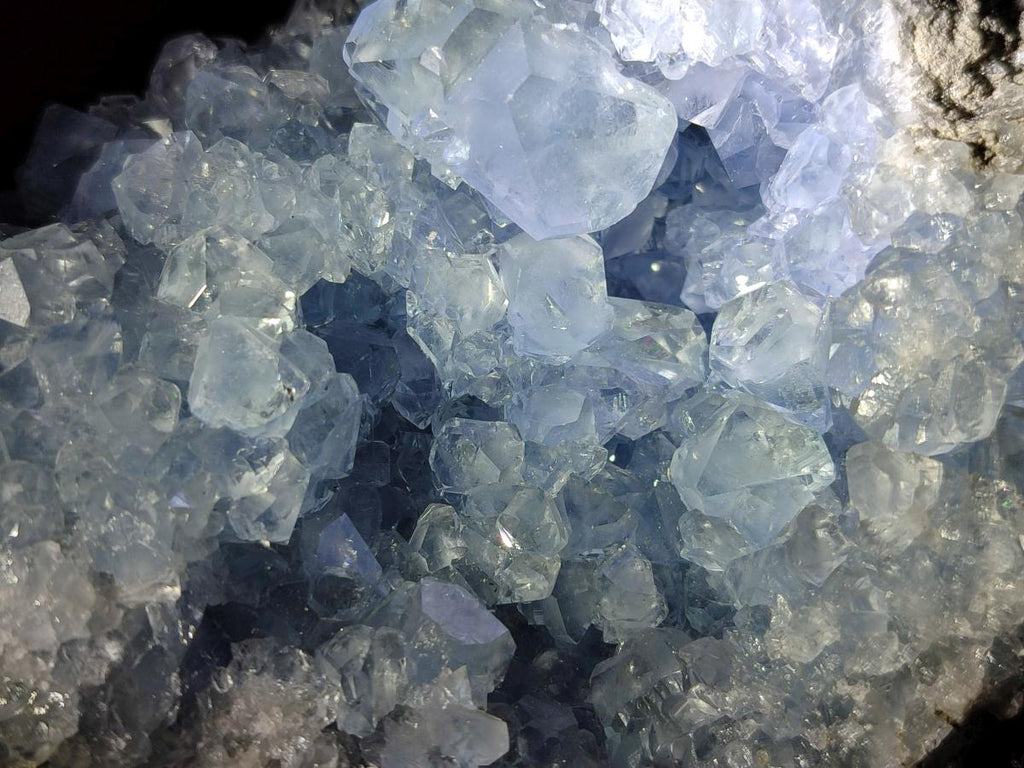 Natural Large Blue Celestite Geode Specimen x 1 From Sakoany, Madagascar - Toprock Gemstones and Minerals 