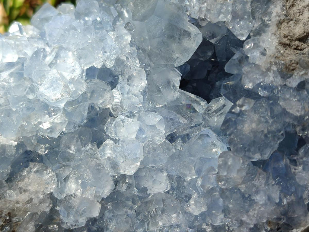 Natural Large Blue Celestite Geode Specimen x 1 From Sakoany, Madagascar - Toprock Gemstones and Minerals 