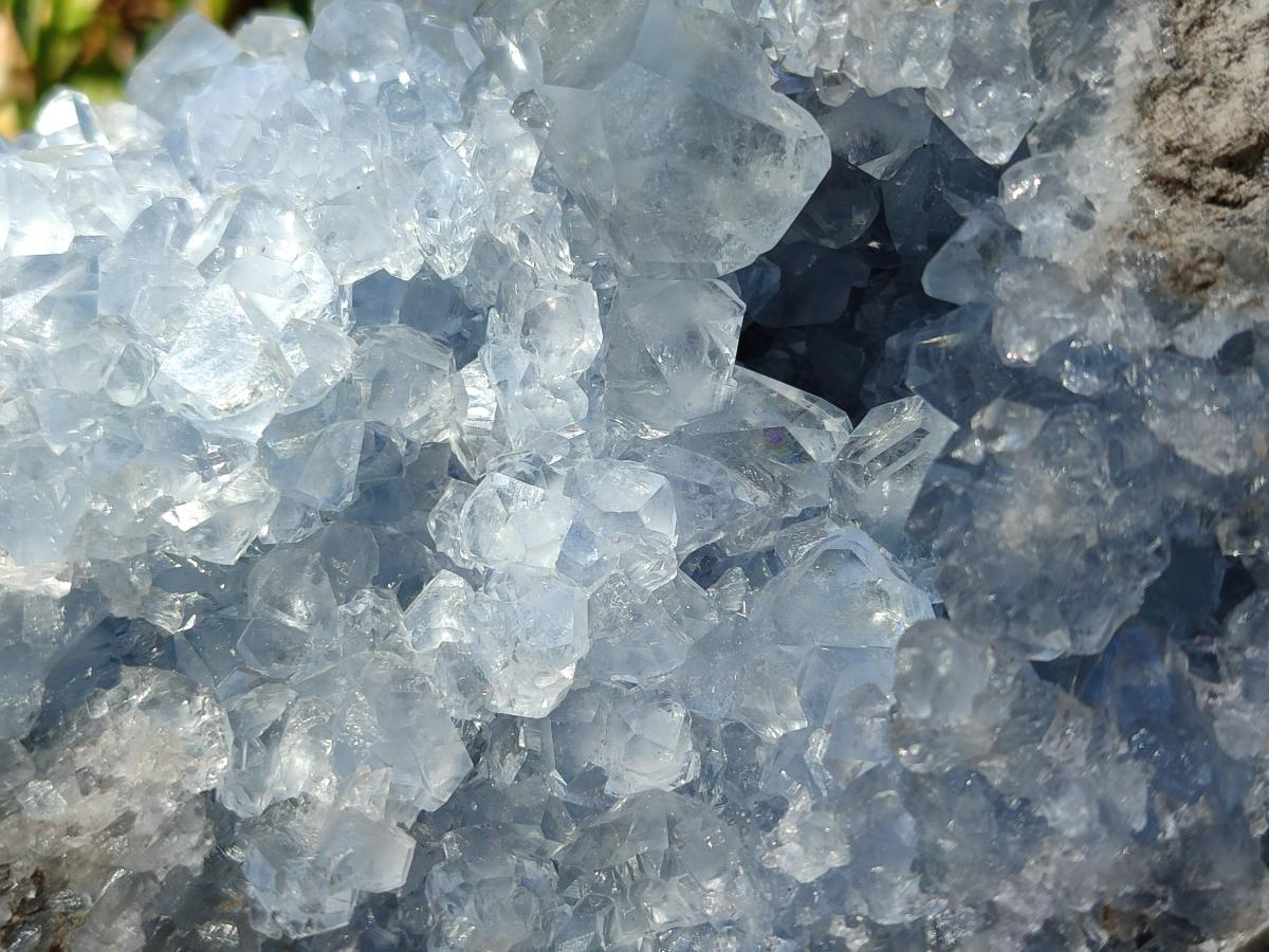 Natural Large Blue Celestite Geode Specimen x 1 From Sakoany, Madagascar - Toprock Gemstones and Minerals 