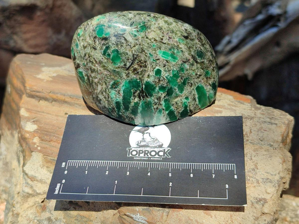 Polished Emerald Mica 'Mutokolite' Standing Free Forms x 4 From Mutoko, Zimbabwe - Toprock Gemstones and Minerals 
