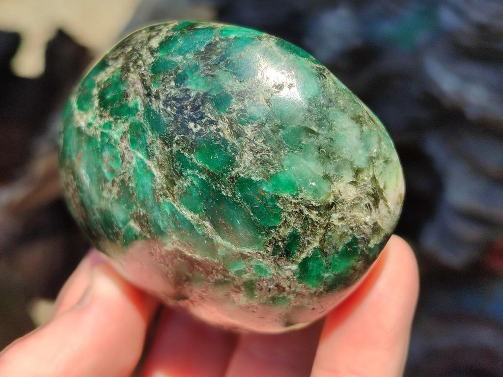 Polished Emerald Mica 'Mutokolite' Standing Free Forms x 4 From Mutoko, Zimbabwe - Toprock Gemstones and Minerals 