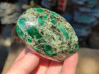 Polished Emerald Mica 'Mutokolite' Standing Free Forms x 4 From Mutoko, Zimbabwe - Toprock Gemstones and Minerals 