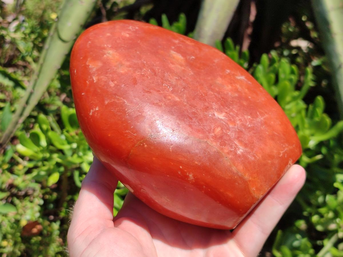 Polished Large Orange Calcite Standing Free Form x 1 From Madagascar - Toprock Gemstones and Minerals 