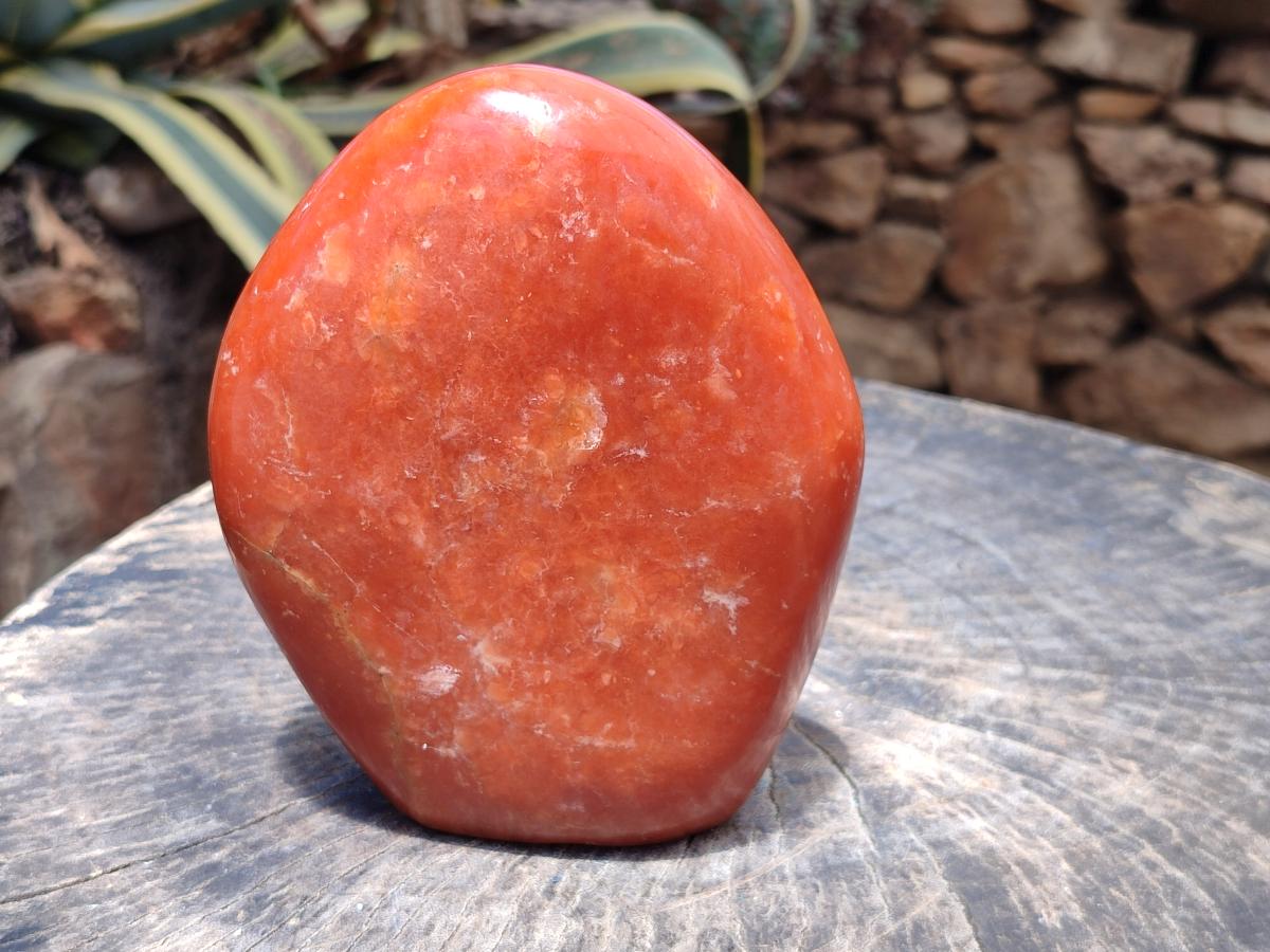 Polished Large Orange Calcite Standing Free Form x 1 From Madagascar - Toprock Gemstones and Minerals 