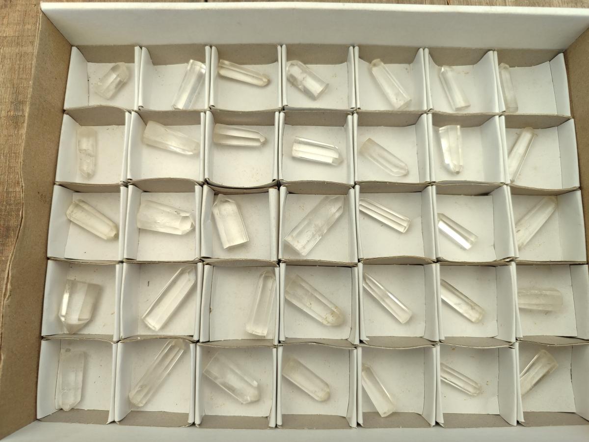 Polished Small Clear Quartz Jewellery Crystals x 35 From Madagascar - Toprock Gemstones and Minerals 