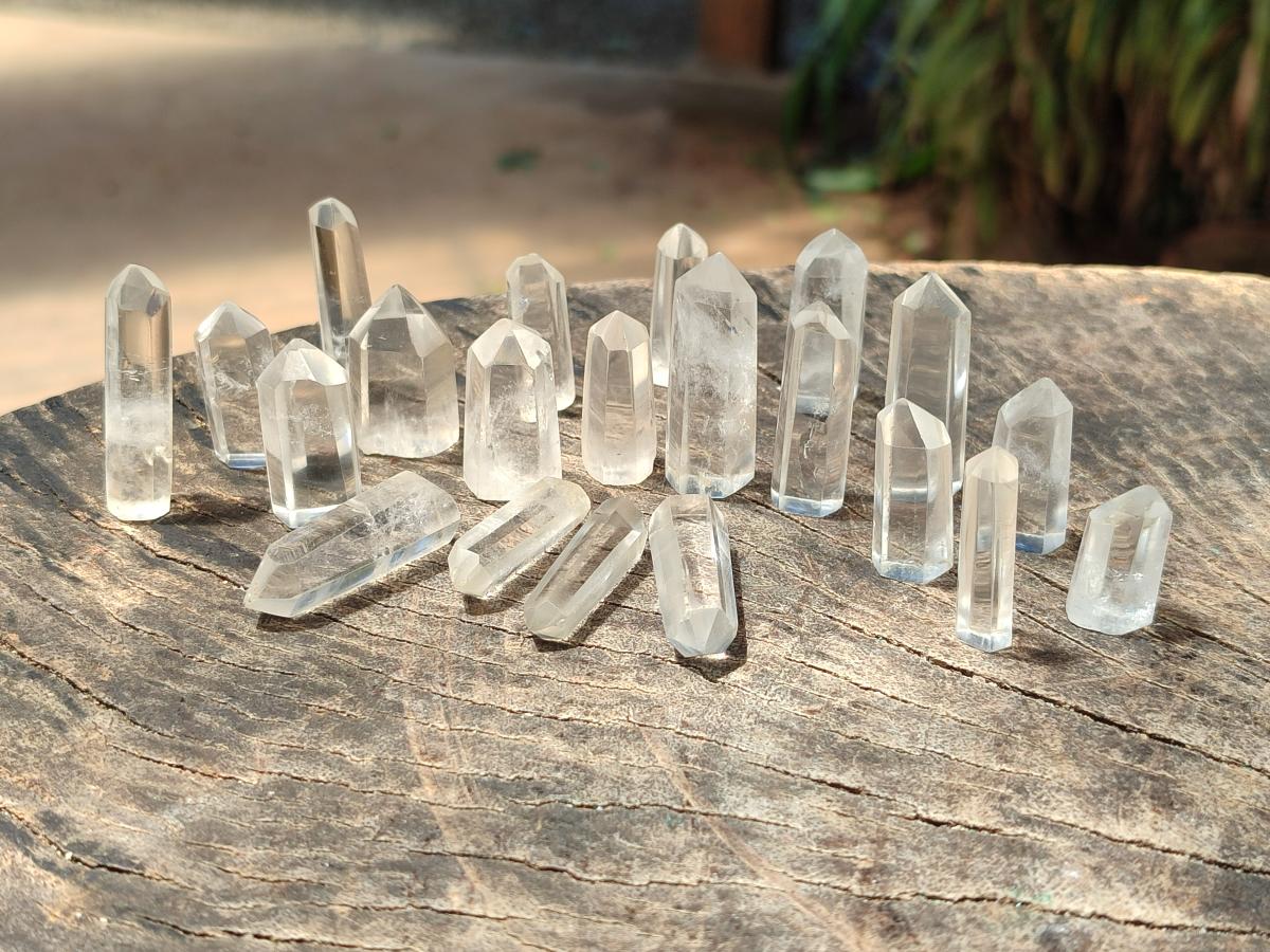 Polished Small Clear Quartz Jewellery Crystals x 35 From Madagascar - Toprock Gemstones and Minerals 