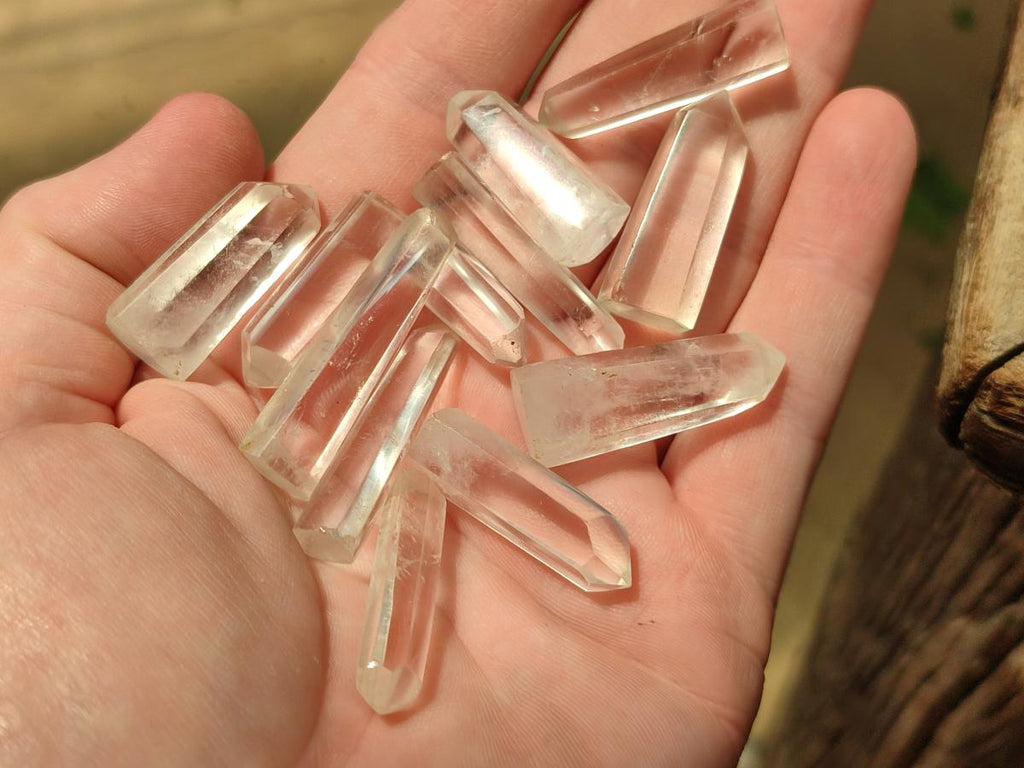 Polished Small Clear Quartz Jewellery Crystals x 35 From Madagascar - Toprock Gemstones and Minerals 