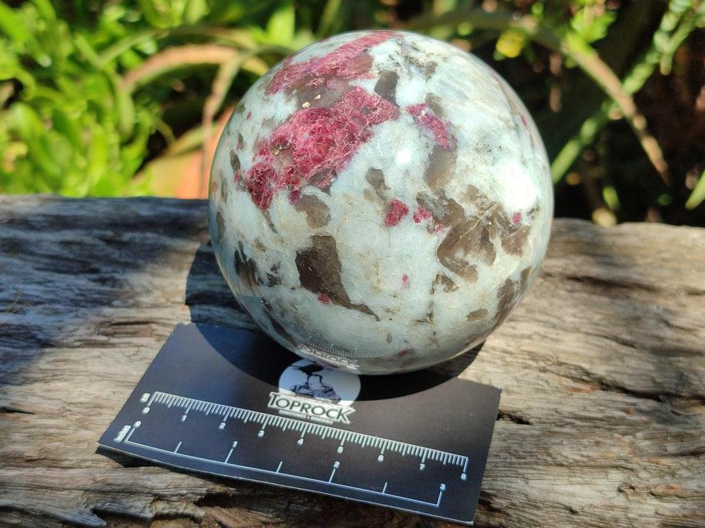 Polished Rubellite Pink Tourmaline Spheres x 2 From Ambatondrazaka, Madagascar - Toprock Gemstones and Minerals 