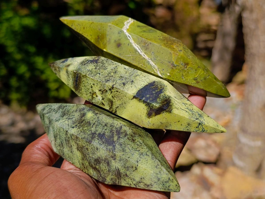 Polished Double Terminated Leopard Stone Crystals x 24 From Zimbabwe - Toprock Gemstones and Minerals 