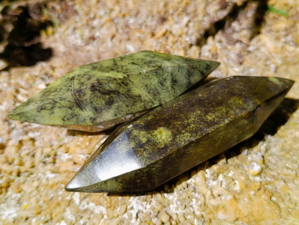 Polished Double Terminated Leopard Stone Crystals x 24 From Zimbabwe - Toprock Gemstones and Minerals 