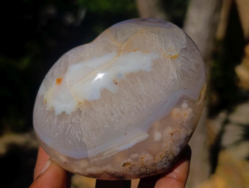 Polished Flower Agate Hearts x 12 From Antsahalova, Madagascar - Toprock Gemstones and Minerals 