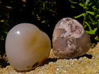 Polished Flower Agate Hearts x 12 From Antsahalova, Madagascar - Toprock Gemstones and Minerals 