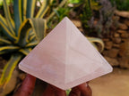 Polished Gemmy Rose Quartz Pyramids x 3 From Madagascar - Toprock Gemstones and Minerals 