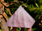 Polished Gemmy Rose Quartz Pyramids x 3 From Madagascar - Toprock Gemstones and Minerals 