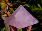 Polished Gemmy Rose Quartz Pyramids x 3 From Madagascar - Toprock Gemstones and Minerals 