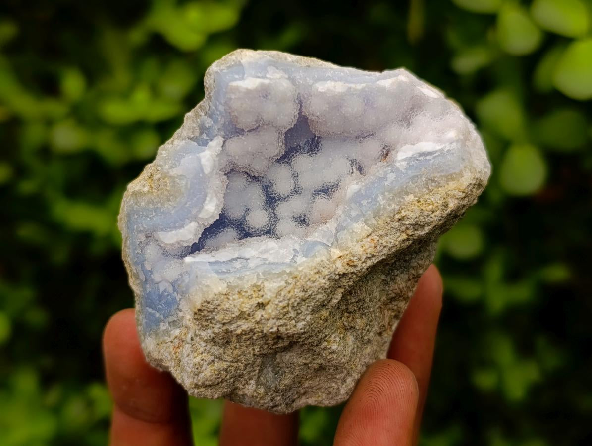 Natural Blue Lace Agate Geode Specimens x 12 From Nsanje, Malawi - Toprock Gemstones and Minerals 