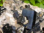 Natural Large Schorl Black Tourmaline Crystal and Cluster x 2 From Erongo, Namibia - Toprock Gemstones and Minerals 