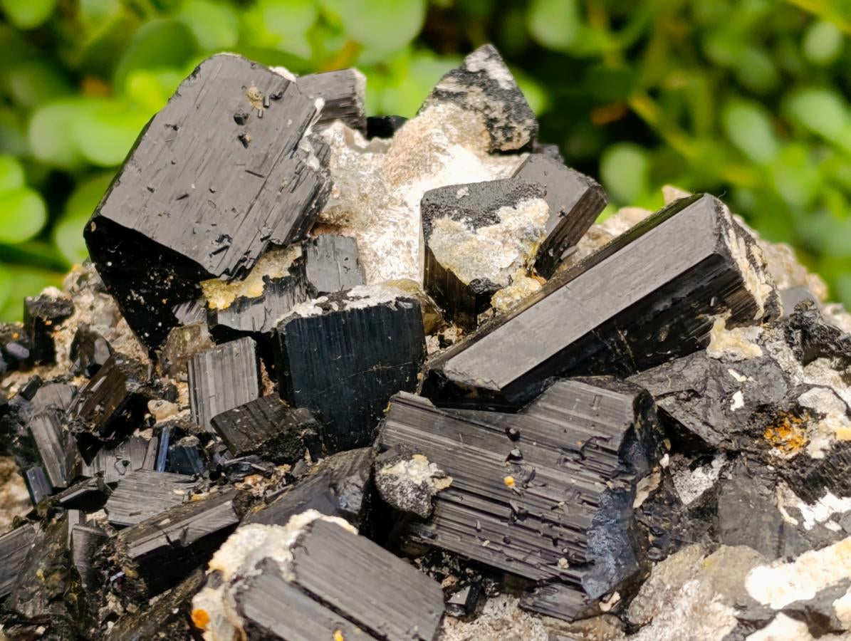 Natural Large Schorl Black Tourmaline Crystal and Cluster x 2 From Erongo, Namibia - Toprock Gemstones and Minerals 