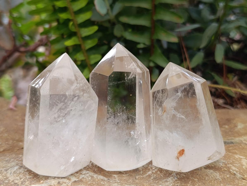 Polished Clear Quartz Display Crystals x 12 From Madagascar - Toprock Gemstones and Minerals 