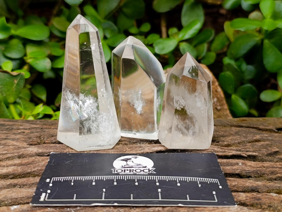 Polished Clear Quartz Display Crystals x 12 From Madagascar - Toprock Gemstones and Minerals 