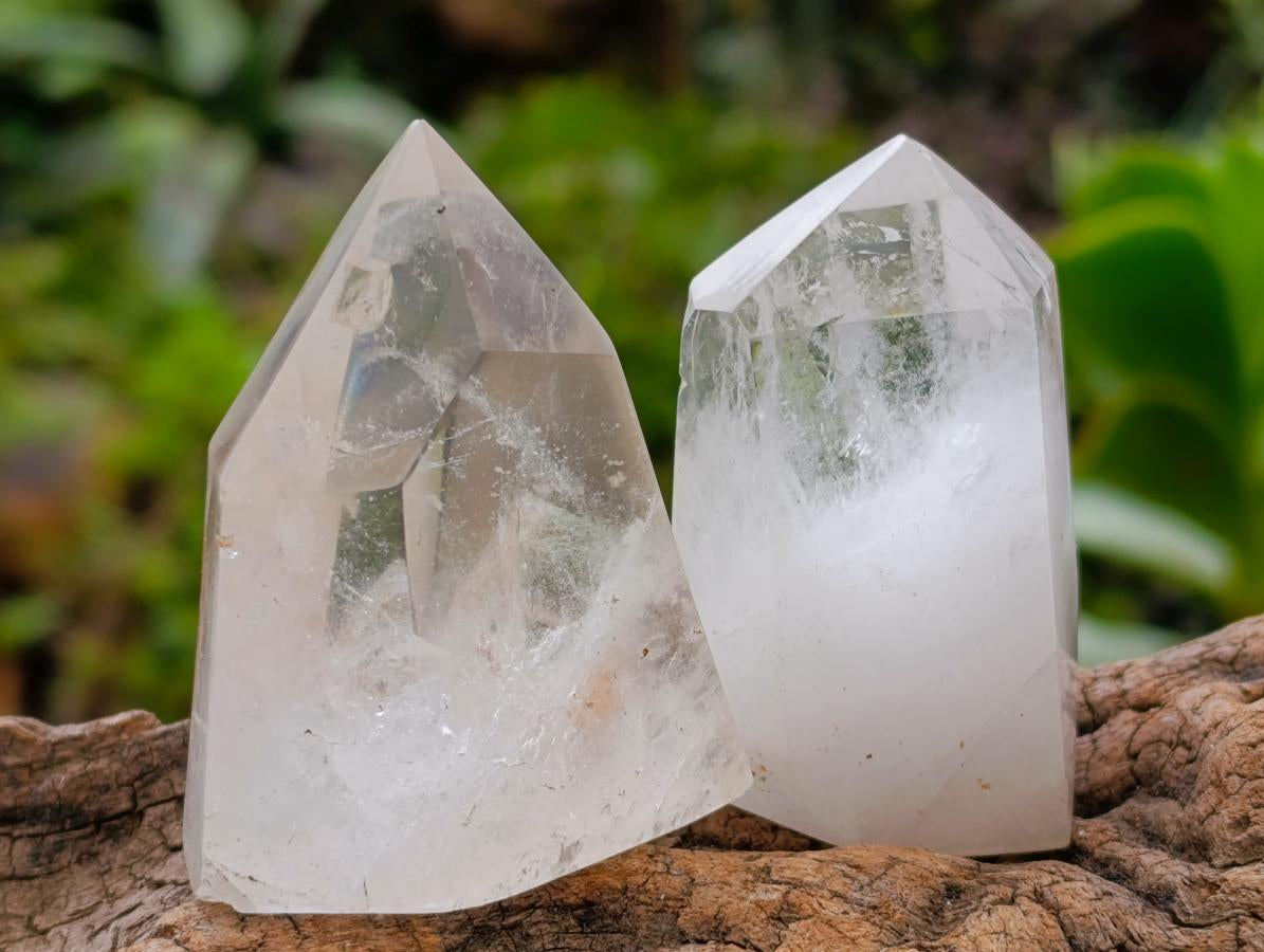 Polished Clear Quartz Display Crystals x 12 From Madagascar - Toprock Gemstones and Minerals 