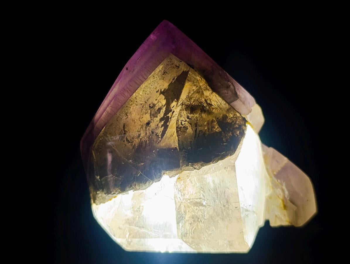 Polished Smokey Amethyst Window Crystals x 6 From Akansobe, Madagascar - Toprock Gemstones and Minerals 