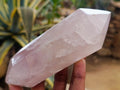 Polished Double Terminated Gemmy Rose Quartz Crystals x 3 From Madagascar - Toprock Gemstones and Minerals 