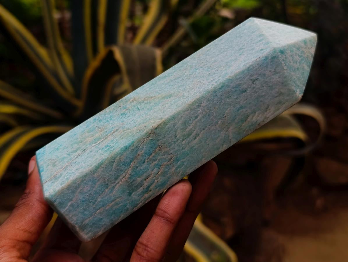 Polished Amazonite Crystal Points x 2 From Madagascar - Toprock Gemstones and Minerals 