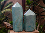 Polished Amazonite Crystal Points x 2 From Madagascar - Toprock Gemstones and Minerals 