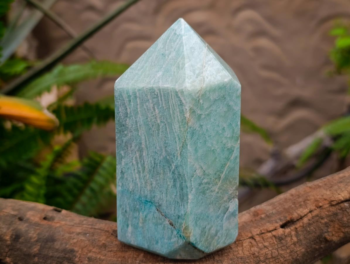 Polished Amazonite Crystal Points x 2 From Madagascar - Toprock Gemstones and Minerals 