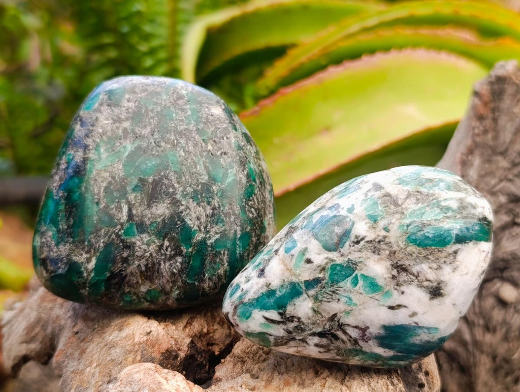 Polished Emerald Mica 'Mutokolite' Free Forms x 6 From Mutoko, Zimbabwe - Toprock Gemstones and Minerals 