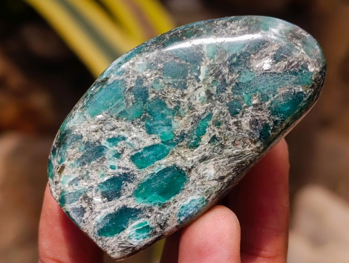 Polished Emerald Mica 'Mutokolite' Free Forms x 6 From Mutoko, Zimbabwe - Toprock Gemstones and Minerals 