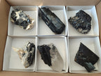 Natural Schorl Black Tourmaline Crystals and Clusters x 6 From Erongo, Namibia - Toprock Gemstones and Minerals 