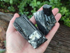 Natural Schorl Black Tourmaline Crystals and Clusters x 6 From Erongo, Namibia - Toprock Gemstones and Minerals 