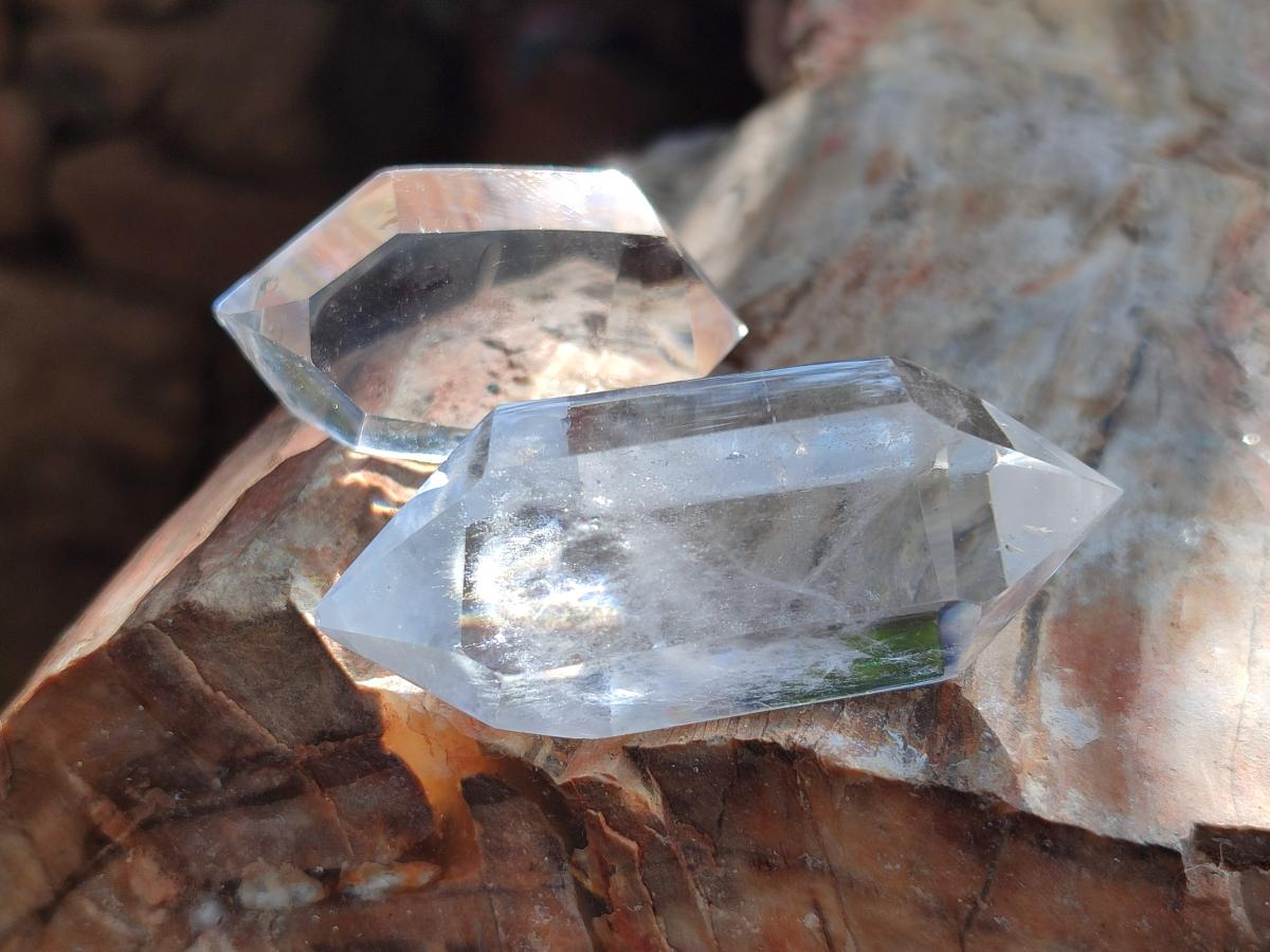 Polished Double Terminated Clear Quartz Crystals x 20 From Madagascar - Toprock Gemstones and Minerals 