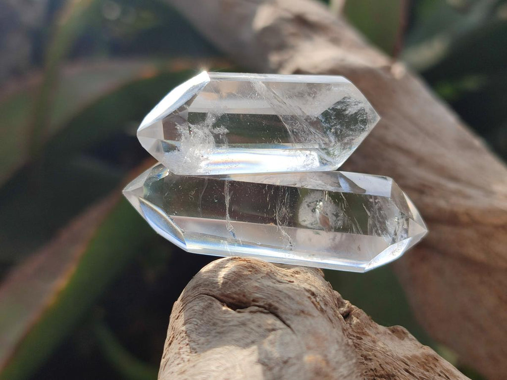 Polished Double Terminated Clear Quartz Crystals x 20 From Madagascar - Toprock Gemstones and Minerals 