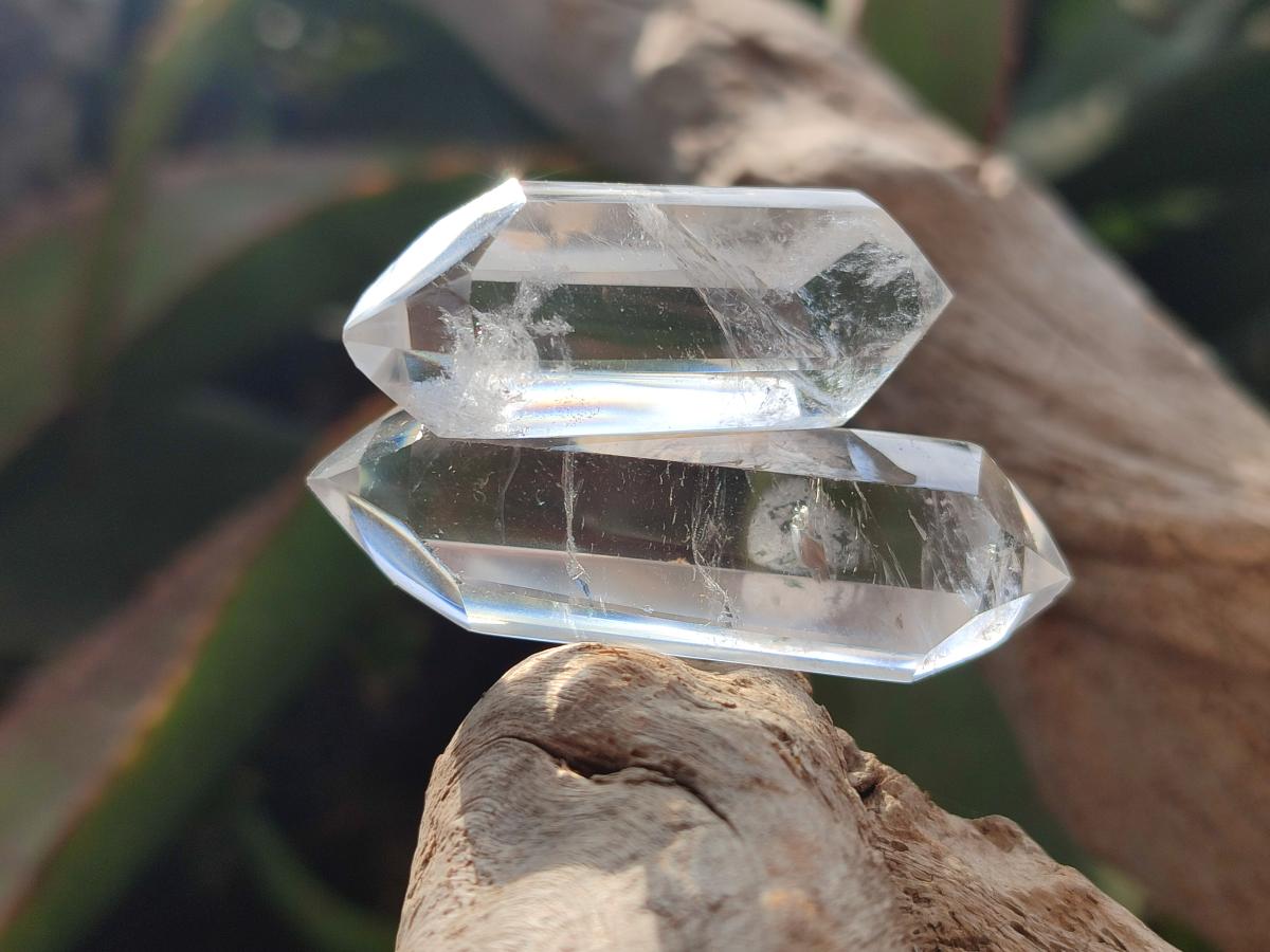 Polished Double Terminated Clear Quartz Crystals x 20 From Madagascar - Toprock Gemstones and Minerals 