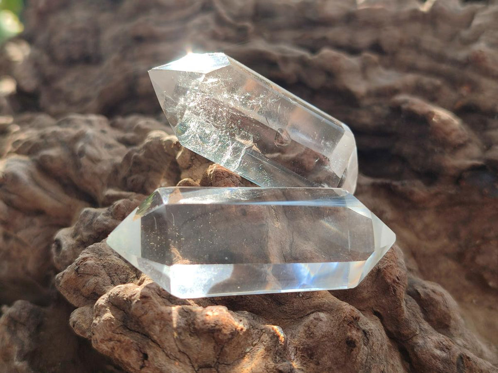 Polished Double Terminated Clear Quartz Crystals x 20 From Madagascar - Toprock Gemstones and Minerals 
