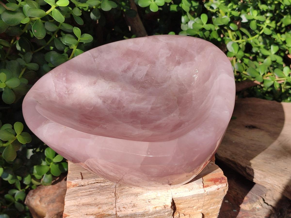 Polished Large Gemmy Rose Quartz Bowl x 1 From Madagascar - Toprock Gemstones and Minerals 