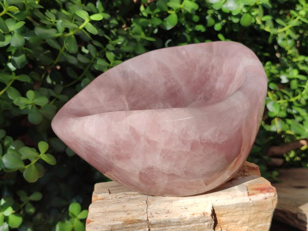 Polished Large Gemmy Rose Quartz Bowl x 1 From Madagascar - Toprock Gemstones and Minerals 