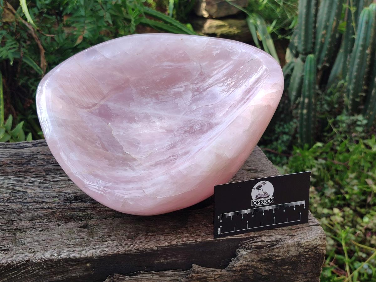 Polished Large Gemmy Rose Quartz Bowl x 1 From Madagascar - Toprock Gemstones and Minerals 