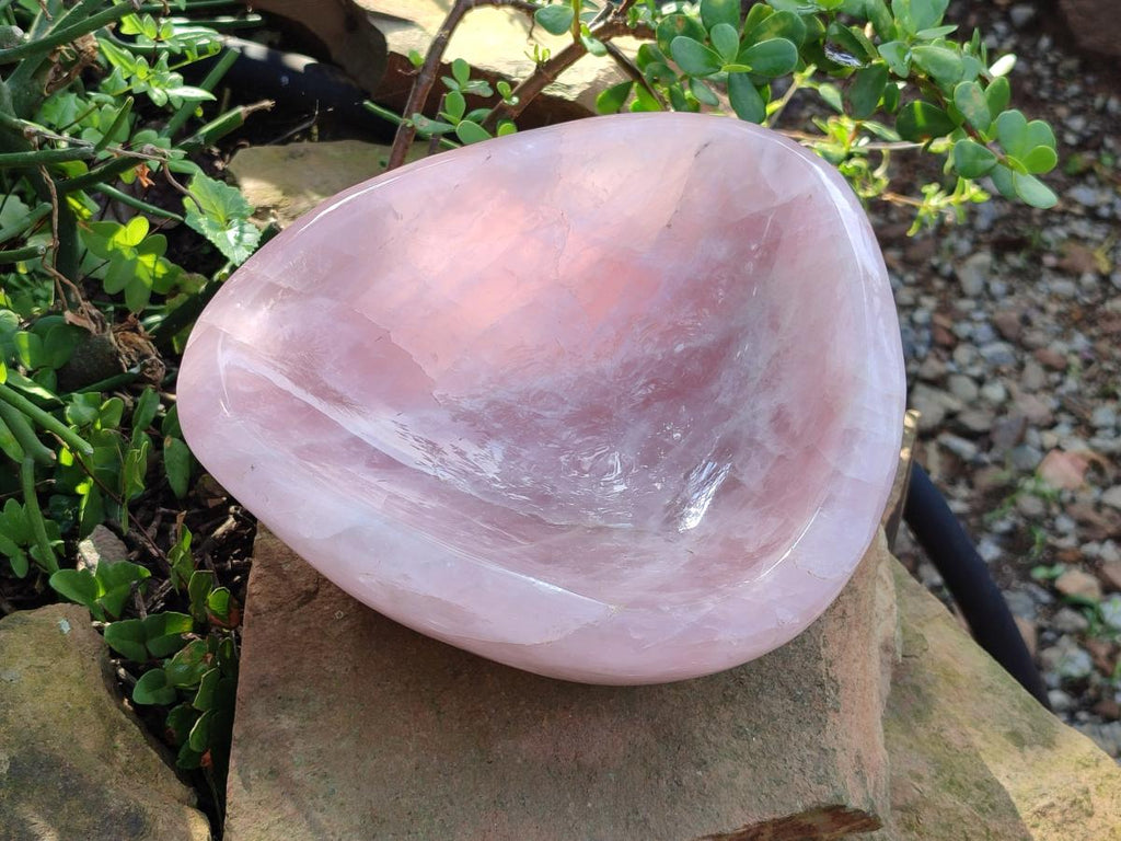 Polished Large Gemmy Rose Quartz Bowl x 1 From Madagascar - Toprock Gemstones and Minerals 